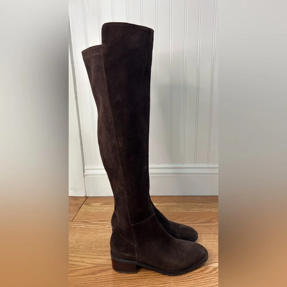 🏷️ Blondo Sierra Waterproof Over the Knee Boots size 6M in Brown Suede